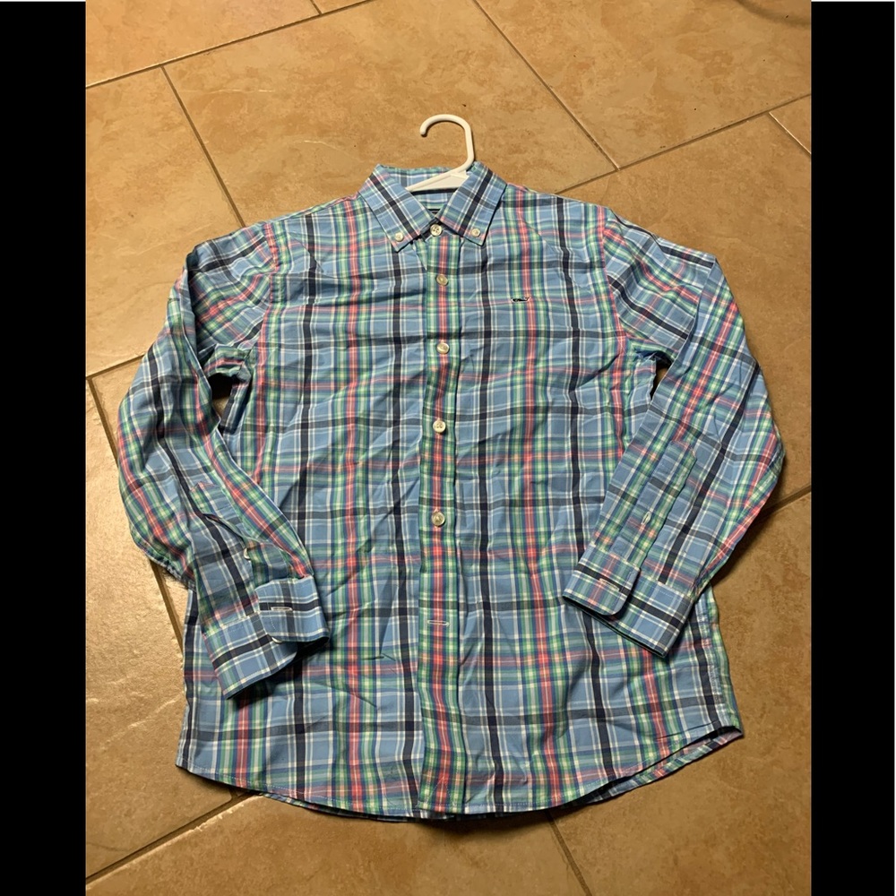 Boy vineyard vine button down shirt